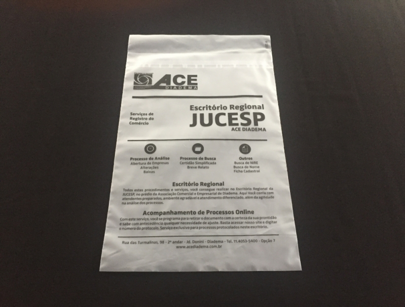 Envelope Personalizado de Plástico Comprar Água Branca - Envelope Saquinho Personalizado